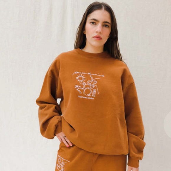 Palo Santo Studios Rust Brown Still Life Cotton Sweatshirt - Picture 2 of 8